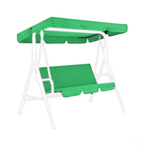 Outdoor Gartenschaukel Abdeckung Set 3-Sitzer Wasserdicht Baldachin mit Sitzbezug, 190T Polyester Konstruktion Schaukel Baldachin Abdeckung Set für Outdoor Haltbarkeit (grün) von BlissfulAbode