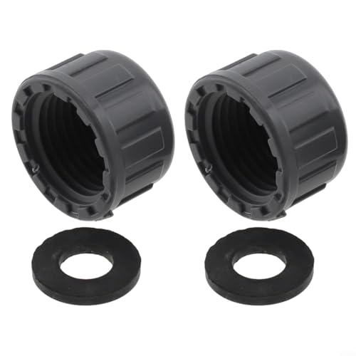 PVC-Gewindekappe 2er Set mit Gummidichtungen, für sichere Schlauchverbindungen und Rohrschutz (20mm) von BlissfulAbode