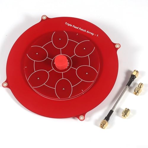 Patch-Antenne für Pagodenarray FPV, 8 GHz, 150 mm, dreifache Zufuhr, hohe Verstärkung und niedrige Sidelobes mit effizientem Strahlungsmuster, Rot Patch-Antenne für Pagodenarray FPV, 8 GHz, 150 mm, dreifache Zufuhr, hohe Verstärkung und niedrige Sidelobes mit effizientem Strahlungsmuster, Rot von BlissfulAbode