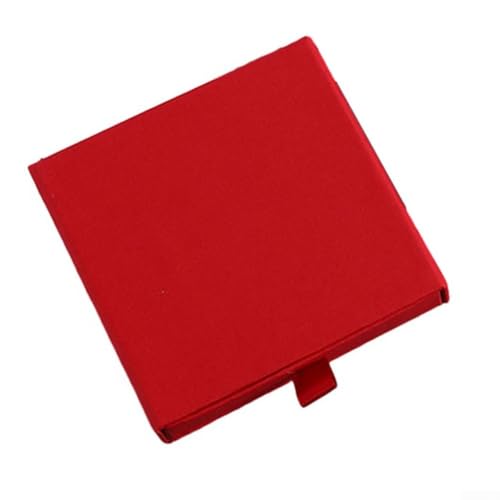 Platzsparende Schubladenbox für organisierte Aufbewahrung von Halsketten und anderem Schmuck (rot, 10 cm) von BlissfulAbode