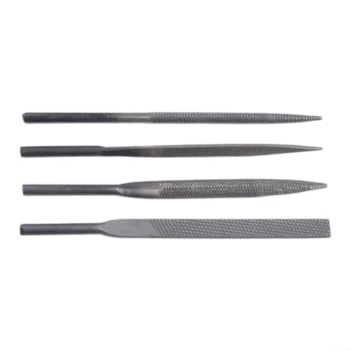 Pneumatische Luftfeilen, 5 Stück, 5 x 140 mm, Set zum Entgraten, Schnitzen von Schmuck, Glas, Stein, Metall und Holz, kompatibel mit AF 5 und AF 10 Werkzeugen (halbrunde Feile) von BlissfulAbode