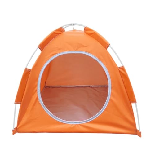 Polyester-Haustierzelt für Mini-Haustiere, perfekt für Camping und Wandern (Orange) von BlissfulAbode