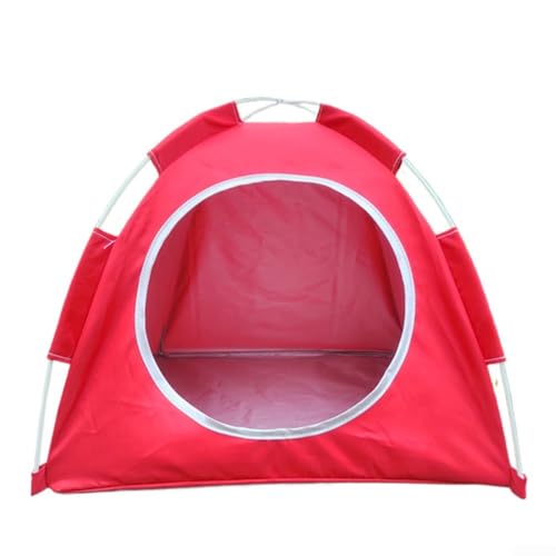 Polyester-Haustierzelt für Mini-Haustiere, perfekt für Camping und Wandern (rot) von BlissfulAbode