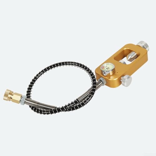 Professioneller Tauchtank-Nachfülllösung, Aluminium-Adapter mit Anti-Rutsch-Funktionen für Komfort (Gelb (MPA-Zifferblatt)) von BlissfulAbode