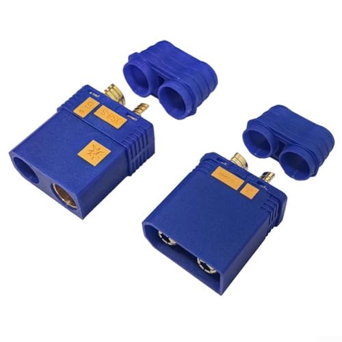 QS8S+ Batteriebeständiger Stecker mit umgekehrter Entpolarisierung und Funkenprävention, geeignet für Drahtstärke 8 10AWG und Nennstrom 130 A 200 A (blaues Set) von BlissfulAbode