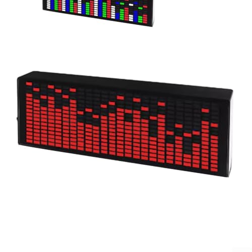 RGB Musikdisplay DIY Kit mit integrierter Soundaktivierung und Lautstärkeanzeige für Partys (rot) von BlissfulAbode