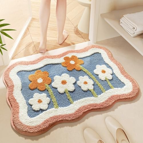 Rutschfeste und sehr saugfähige, ultraweiche Badematte mit wasserabweisender Unterseite, maschinenwaschbar, geeignet für Badezimmer und Waschküche Rutschfeste und sehr saugfähige, ultraweiche Badematte mit wasserabweisender Unterseite, maschinenwaschbar, geeignet für Badezimmer und Waschküche von BlissfulAbode