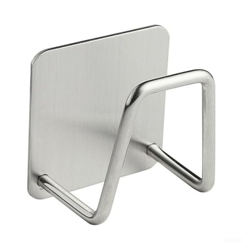 Schlanker Schwammhalter aus Edelstahl für Waschbecken, einfache Installation, ohne Bohren (Silber) von BlissfulAbode