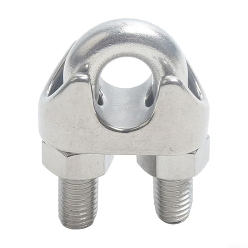 Schlankes Design, Edelstahl-Drahtseilklemmen, perfekt geeignet zum Formen von Ösen an Seilen zwischen 2 mm und 8 mm (6 mm) von BlissfulAbode