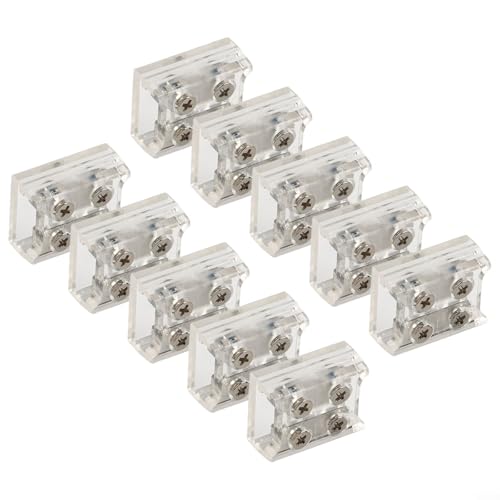 Schließen Sie Ihre LEDs einfach an, Packung mit zehn transparenten Steckern für beide Größenoptionen, erhältlich auf dem Markt (10 mm Streifen zu Streifen) von BlissfulAbode
