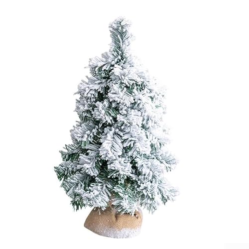 Schneebedeckter Weihnachtsbaum als Dekoration für Schreibtisch und Regal, 50 cm Größe für einen saisonalen Touch zu Hause oder im Büro von BlissfulAbode