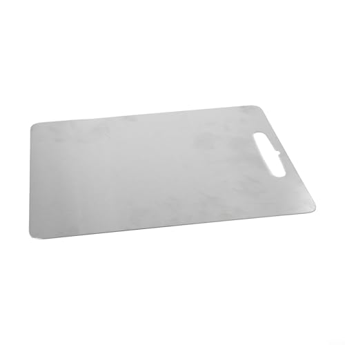 Schneidebrett aus Edelstahl, ideal zum Zerkleinern und Schneiden von Lebensmitteln (29 x 20 cm) von BlissfulAbode