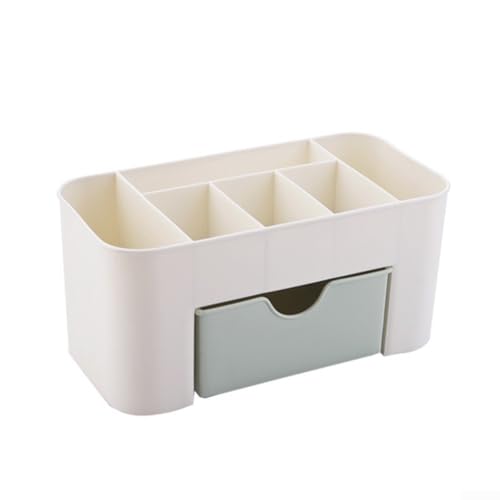 Schubladen-Organizer-Box für Schmuck und Kosmetik, Kunststoff-Aufbewahrung für Büro-Schreibtisch und Schminktisch, hält Zubehör sortiert und leicht zu finden (grün) von BlissfulAbode