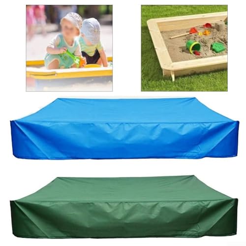 Schützende wasserdichte Sandkastenabdeckung für Kinderspielzeug-Sandkasten, staubdichtes Oxford-Gewebe mit Seil für sicheren Sitz (Blau 180 * 180 * 20 cm) von BlissfulAbode