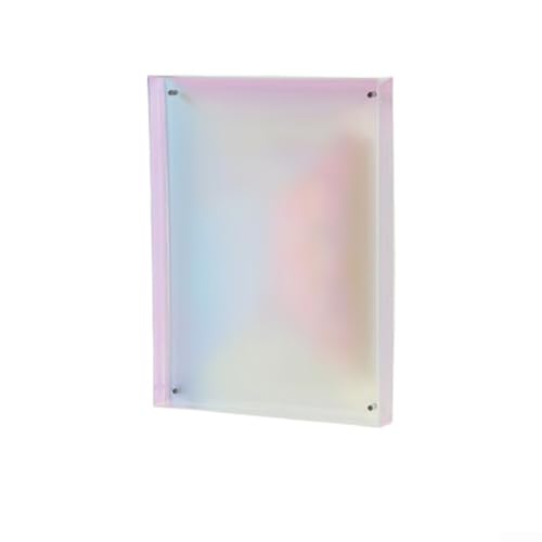 Schwebender Bilderrahmen aus Acrylmaterial, perfekt für Schreibtisch, Regal oder Arbeitsplatte (Farbe) von BlissfulAbode