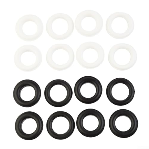 Selbstschließende Kunststofföse, verstellbar innen 15 mm außen 28 mm, rostfreie Lösung (10 Stück schwarz) von BlissfulAbode