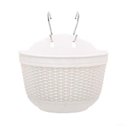Set mit 2 platzsparenden Blumentöpfen zur Wandmontage für moderne Pflanzen-Display (weiß) von BlissfulAbode