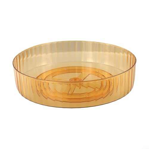 Sleek Transparent Lazy Susan Organizer for Spices & Beauty Products Effortlessly Maintain Order (Orange L) von BlissfulAbode