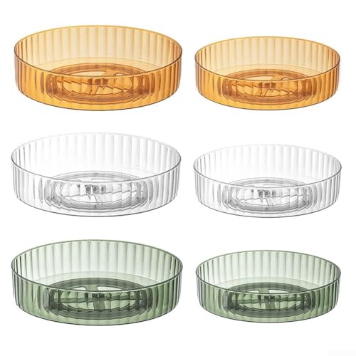 Sleek Transparent Lazy Susan Organizer for Spices & Beauty Products Effortlessly Maintain Order (transparent L) von BlissfulAbode