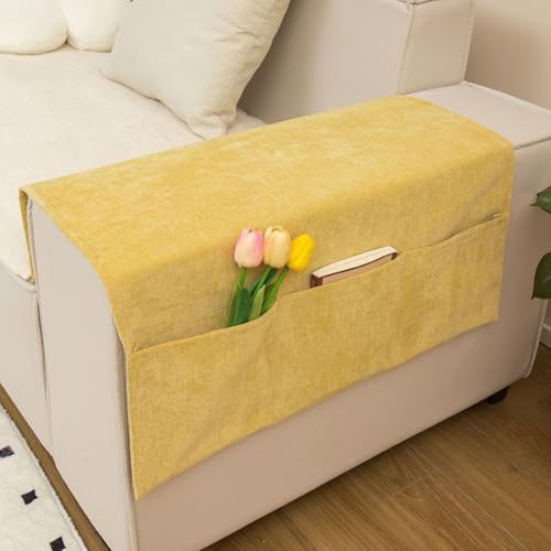 Sofa-Armlehnenbezüge aus Polyester zum Schutz der Couch-Handläufe (Gelb) von BlissfulAbode