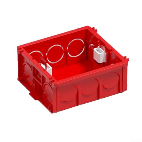 Stabile 86 mm Einbaudose, geeignet für Inneninstallationen, verfügt über ein verstecktes Design, um Kabel ordentlich zu halten (rot) von BlissfulAbode