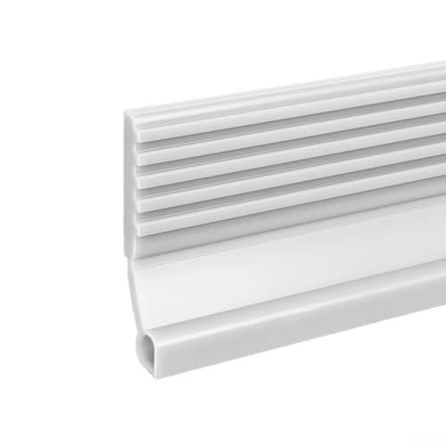 TPE-Türdichtungsleiste mit selbstklebender Rückseite, 1 Meter lang zur Geräuschreduzierung, Zugluftblockierung und Winddichtung, flexibler Gummi für Türen (groß, weiß) von BlissfulAbode