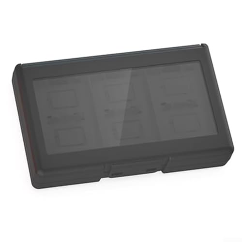 Tragbare 24-in-1-Spielkarten-Aufbewahrungsbox für Switch 2 mit ABS-Konstruktion und sicherem Verschluss für Reisen (schwarz) von BlissfulAbode
