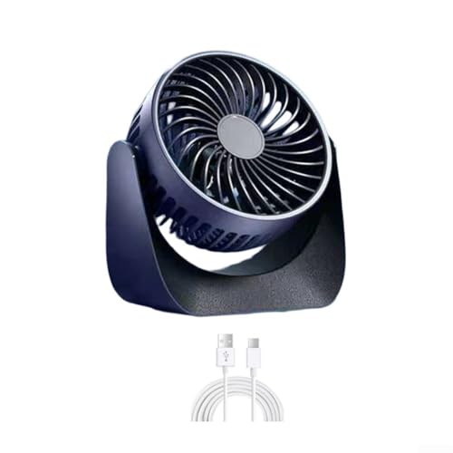 Tragbarer Tischventilator mit verstellbarem 360-Grad-Luftstrom und mehreren Geschwindigkeitseinstellungen für den Einsatz auf Schreibtisch, Büro oder zu Hause (lila) von BlissfulAbode