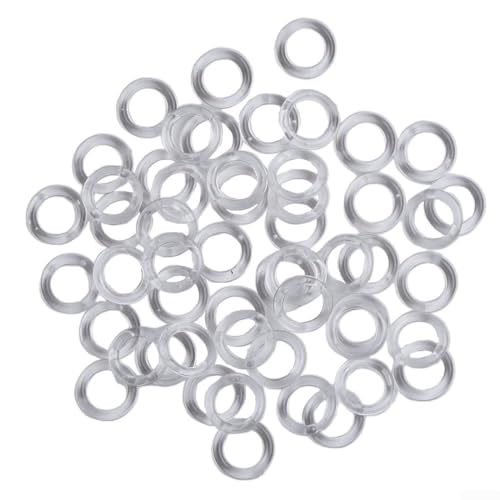 Transparente Kunststoff-Vorhangringe, 14 mm, für Raffrollos, 20/50/100 Packungsgrößen (20 Stück) von BlissfulAbode