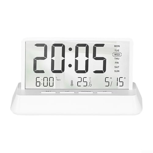 Transparente Multifunktionsuhr mit Digitalanzeige, Alarm, Schlummerfunktion, Datum und Temperatur (C) von BlissfulAbode