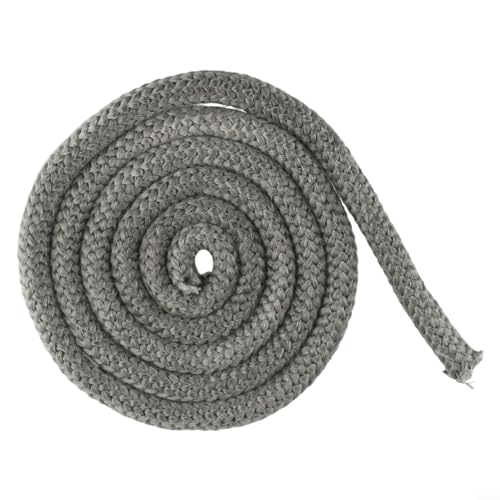 Türdichtungsseil für Holzofen, schwarzes Fiberglas, 1416 mm Länge, 2 m lang (16 mm) von BlissfulAbode