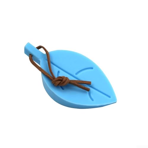 Türstopper aus Silikon in Blätterform mit sanftem Schrägdesign für Kinderschutz und Türstabilität auf Hartholz-, Teppich- und Fliesenböden (blau) von BlissfulAbode