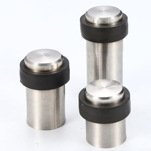 Türstopper aus zwei Materialien, kombiniert Edelstahl und widerstandsfähigem Gummi für Sicherheit (46 mm) von BlissfulAbode