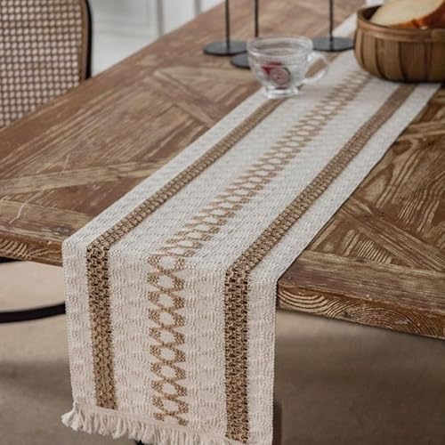 Umweltfreundlicher, rustikaler Tischläufer aus Sackleinen mit floraler Spitze, entworfen für Hochzeit und Party, wiederverwendbarer Jutestoff mit fertigen Kanten, geeignet für Heimdekoration (30 x 140 Umweltfreundlicher, rustikaler Tischläufer aus Sackleinen mit floraler Spitze, entworfen für Hochzeit und Party, wiederverwendbarer Jutestoff mit fertigen Kanten, geeignet für Heimdekoration (30 x 140 von BlissfulAbode