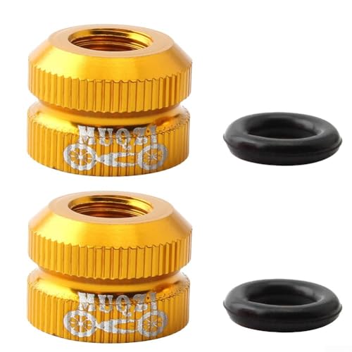 Ventilmutter-Ersatzwerkzeug für Fahrrad-Vakuum-Reifenschlauchventile verbessert die Verriegelungsstärke und luftdichte Abdichtung (goldfarben) von BlissfulAbode