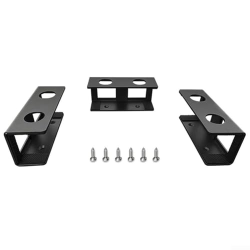 Vermeiden Sie Unordnung auf Ihrem Schreibtisch mit dem effizienten 3-teiligen Aluminium-Untertisch-Halterungs-Set für Laptop (schwarz) von BlissfulAbode