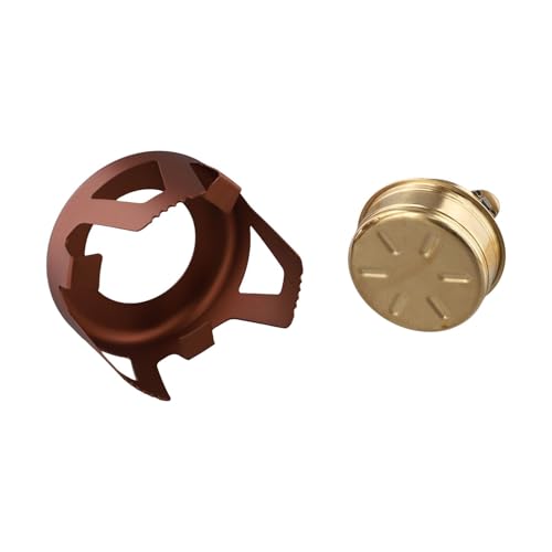 Versiegelte Kappe und O-Ring-Design, tragbarer Alkoholkocher für Camping, Wandern, effizient und (braun) von BlissfulAbode