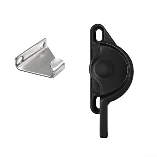 Verstärktes Sicherheits-Aluminium-Vorreiberschloss mit Schrauben, verstellbares Design (schwarz rechts) von BlissfulAbode