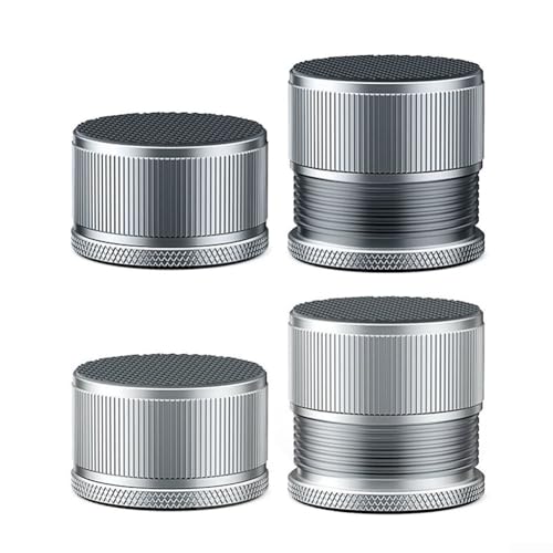Verstellbare Möbelerhöhungen aus Aluminiumlegierung unterstützen schwere Lasten und verhindern Bodenschäden (2 Stück grau) von BlissfulAbode