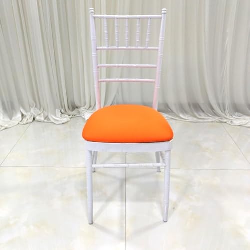 Vielfältige Anwendungen mit elastischen Stuhlhussen für Esszimmer, Büro oder Außenbereich (orange) von BlissfulAbode