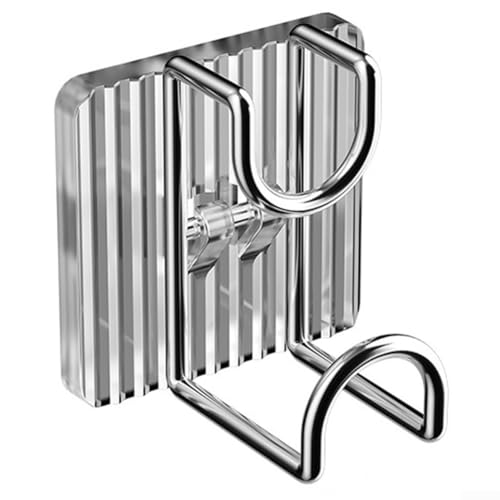 Wandmontierter Topflappen, Aufbewahrungshalter, Clip für Küche, Waschbecken, Haken, Organizer, Metall, Acryl, starke Tragfähigkeit (Silber) von BlissfulAbode