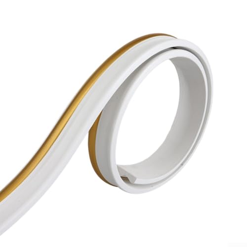 Wandverkleidungssets mit Spiegel Dekorrahmen PVC Randstreifen und Rückseite geeignet für Wohnzimmer Deckenlinien Badezimmer und TV Hintergrund Wände (Gold) von BlissfulAbode