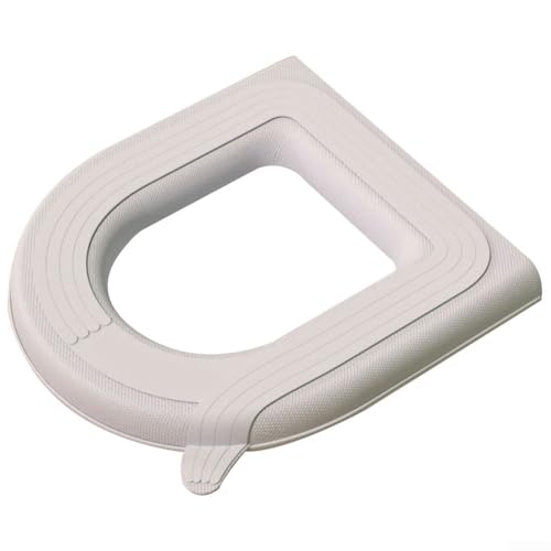 Weicher und wasserdichter WC-Deckelbezug, rutschfestes EVA-Material mit tragbarem Griff für einfache Verwendung und Reinigung (grau) von BlissfulAbode