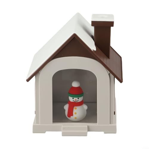 Weihnachts-Luftbefeuchter mit buntem Nachtlicht für eine gemütliche Atmosphäre, leiser und effizienter Betrieb (braun) von BlissfulAbode