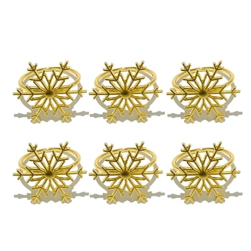 Weihnachtsserviettenhalter, 6 elegante Ringe, um Ihren Feiertagstisch für besondere Anlässe zu verschönern (A) von BlissfulAbode