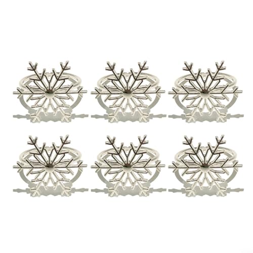 Weihnachtsserviettenhalter, 6 elegante Ringe, um Ihren Feiertagstisch für besondere Anlässe zu verschönern (B) von BlissfulAbode