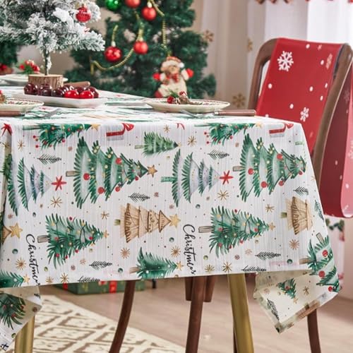 Weihnachtstischdecke aus Polyester für Winterpartys und Familienessen (Baum) von BlissfulAbode