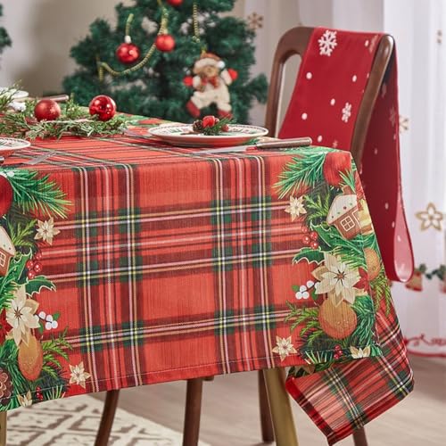 Weihnachtstischdecke aus Polyester für Winterpartys und Familienessen (quadratisch) von BlissfulAbode