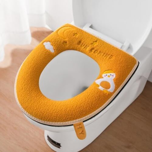 Winter Essential Soft and Warm Toilet Seat Cover Pad with Self Handle Design for Easy Use (E) von BlissfulAbode