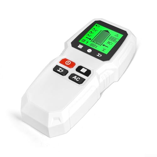 Zuverlässiger 5-in-1-Wanddetektor mit akustischen Alarmen zur sicheren Erkennung von Holz, Metall und spannungsführenden Kabeln, perfekt für jedes Projekt (weiß) von BlissfulAbode